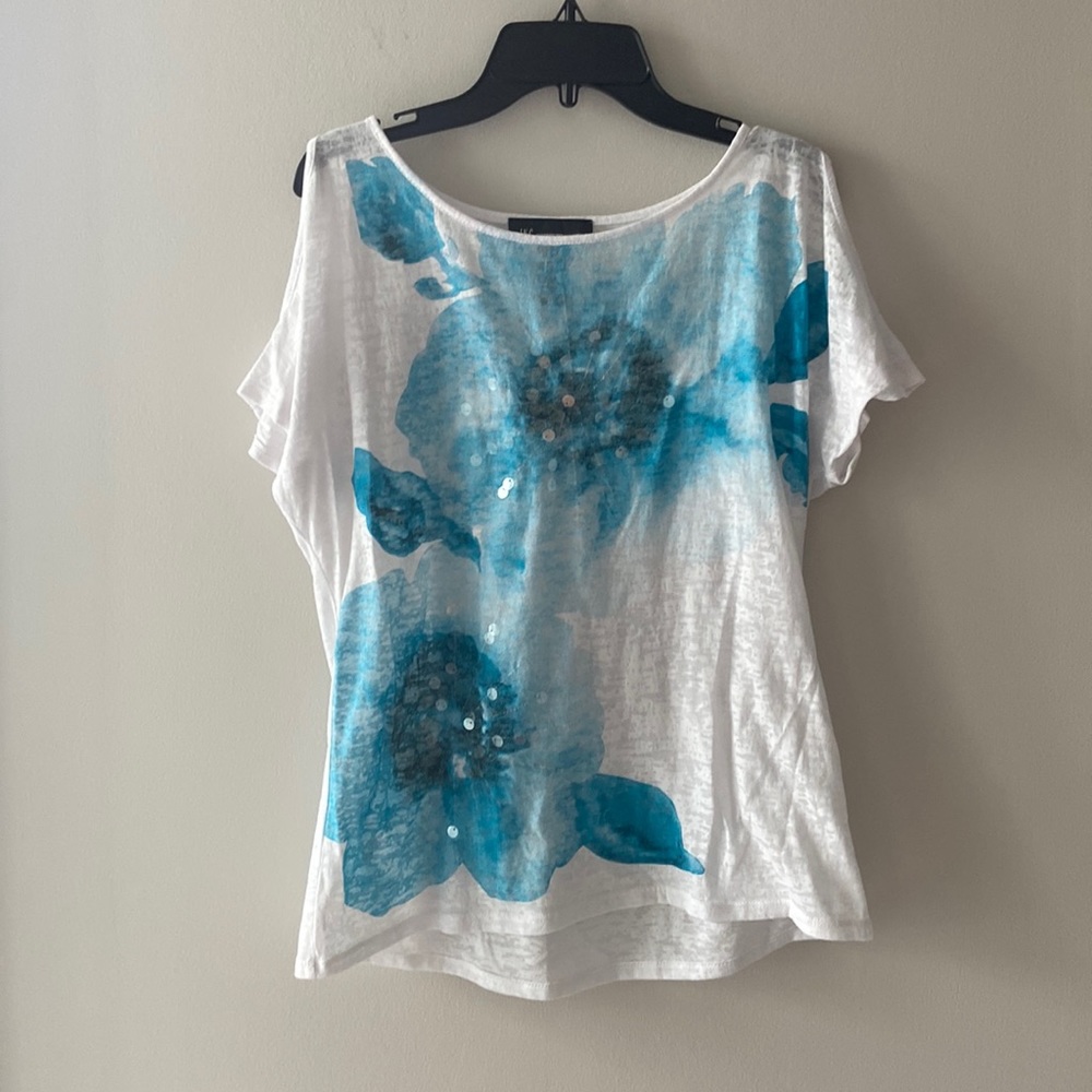 International Concepts Off The Shoulder Top with Sequins